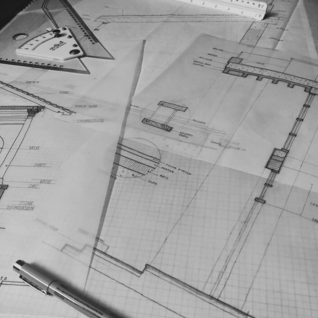 Table of an architecture student