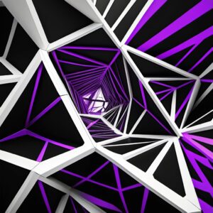Geometric perspective graphic, Generated with AI
